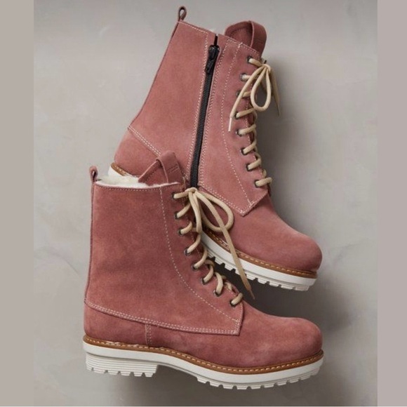 Overland Shoes - Overland Bree Wool-Lined Suede Ankle Boots Women's Euro Size 37 = US 6.5-7 EUC